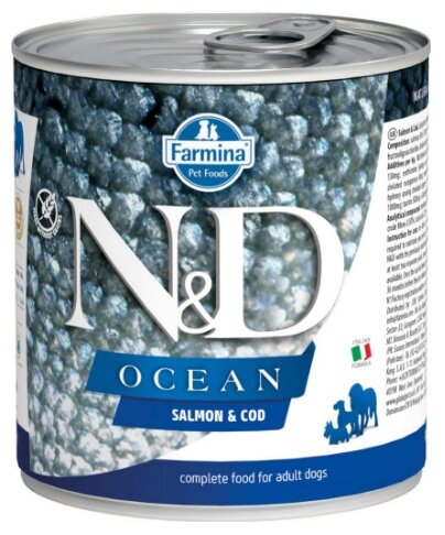 Фармина N&D DOG OCEAN SALMON&COD 6шт х 285г