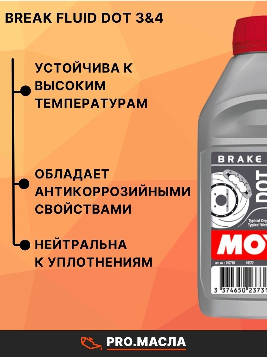 Тормозная жидкость Motul DOT-3/4