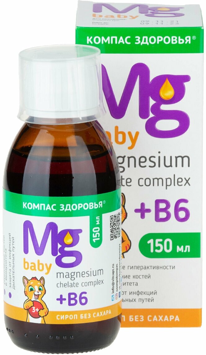 Magnesium Chelate complex + B6 baby  р-р д/вн. прим фл., 150 мл
