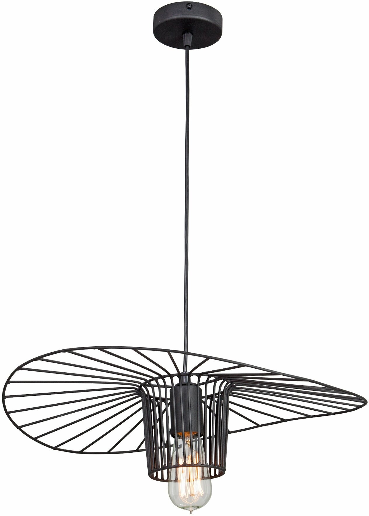 Подвес Vitaluce V4918-1/1S , 1 лампа 3м2, Е27, 40Вт, цвет чёрный матовый.