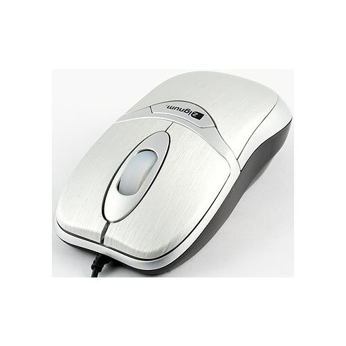 Мышь Zignum 3220, оптическая, USB, (800dpi), проводная, серебристая, алюминий мышь a4 op 720 белый оптическая 800dpi usb 2but