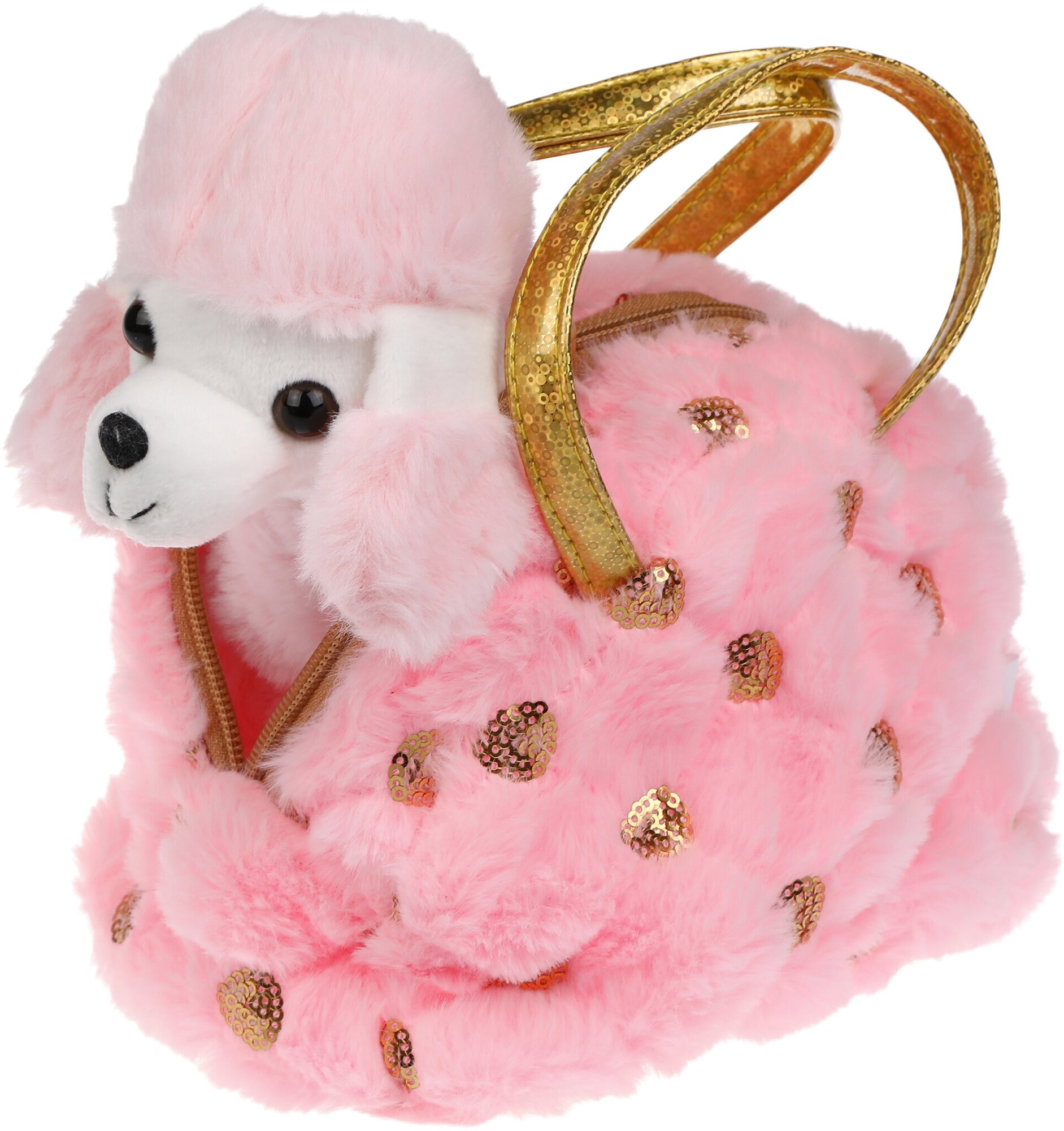 Мягкая игрушка Fluffy Family Пудель в сумочке, 18 см - фото №6