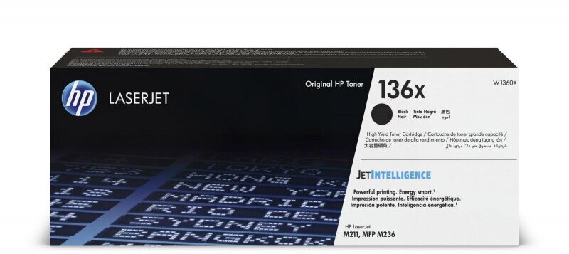 Картридж HP LaserJet 136X W1360X, пов. емк, черн, лазер. для LJ M211?\M236