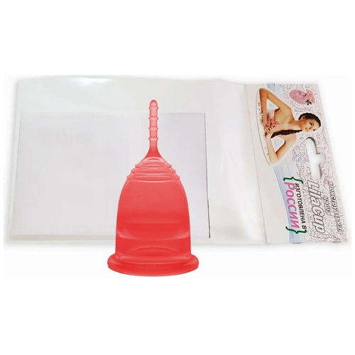 LilaCup чаша менструальная Практик, 1 шт., красный lilacup чаша менструальная практик пурпурная m в атласном мешочке 1 шт
