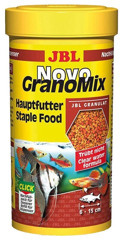 Корм JBL NovoGranoMix Refill для рыб (6-15см), гранулы, 250мл (110г)