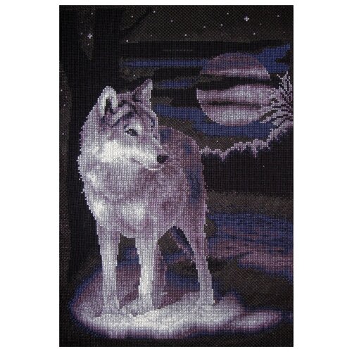 фото Набор для вышивания крестиком panna белый волк (j-0462)