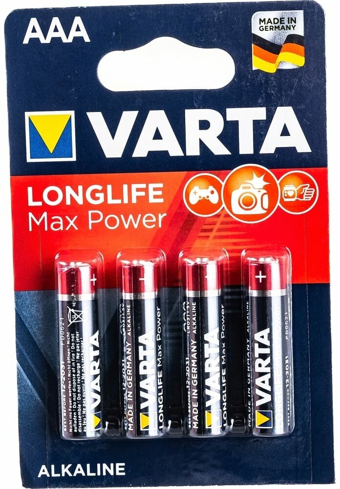 Батарейки Varta Max T. AAA Bli Alkaline, 2 шт. (4703101412) - фото №8