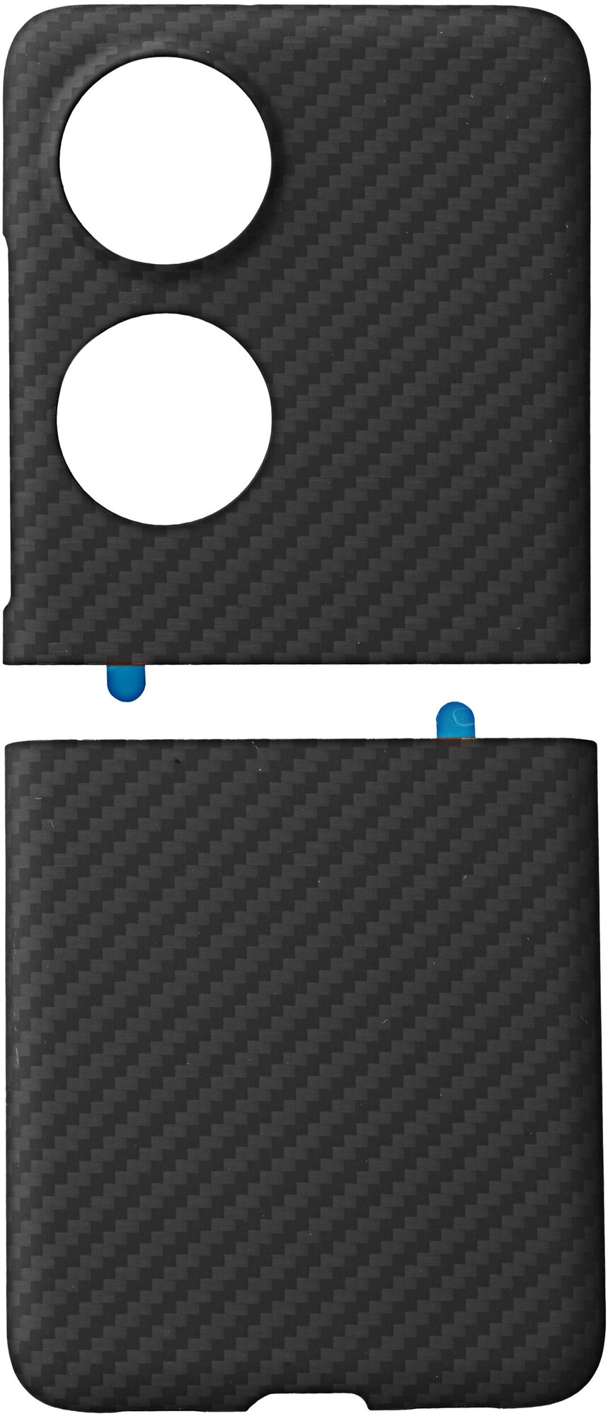 Чехол Сarbon Fiber Case для Huawei P50 Pocket черный