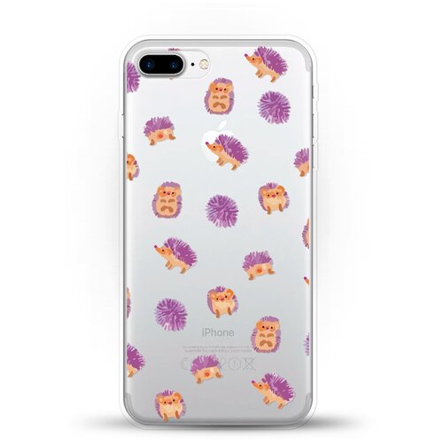 фото Силиконовый чехол узор из ёжиков на apple iphone 7 plus andy & paul