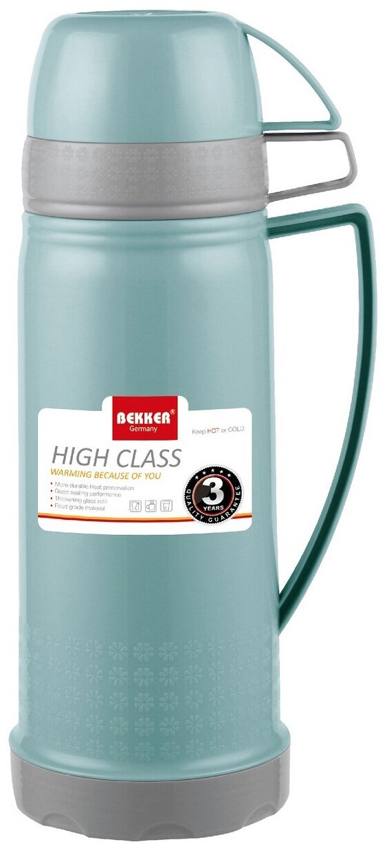 Классический термос Bekker BK-4398, 0.6 л, голубой