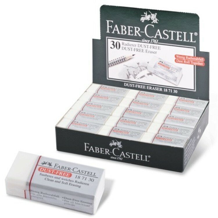 Faber-Castell Ластик Dust free 187130 белый 5 шт. - фотография № 5