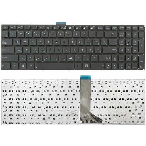 Клавиатура для ноутбука Asus X502CA X502 X502C F502 F502C F502CA 15.6 (rus чёрная) плоский Enter (шлейф 11,5 см) клавиатура для ноутбука asus x502 f502 f502c f502ca p n 0kn0 n32ru12
