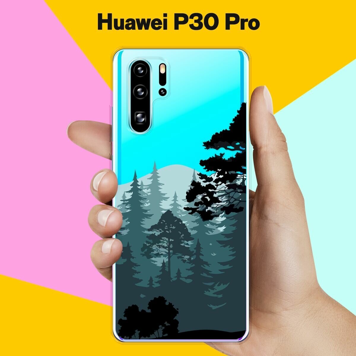 Силиконовый чехол на Huawei P30 Pro Лес / для Хуавей П30 Про