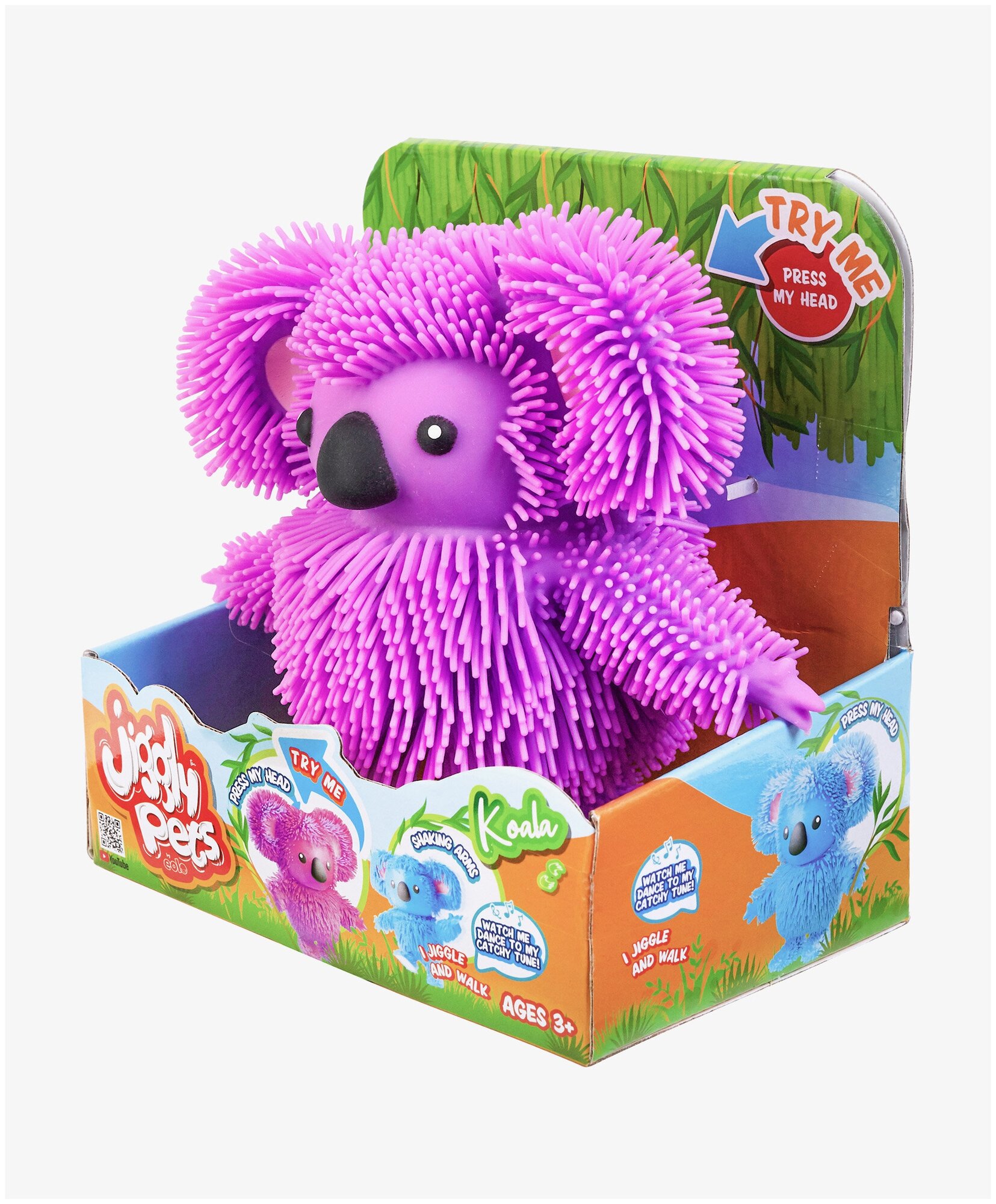 Игрушка интерактивная Jiggly Pets Коала фиолетовая - фото №8