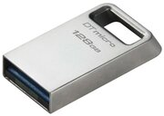 Флеш-память Kingston 128Gb DataTraveler Micro(DTMC3G2/128GB)USB3.0 сереб