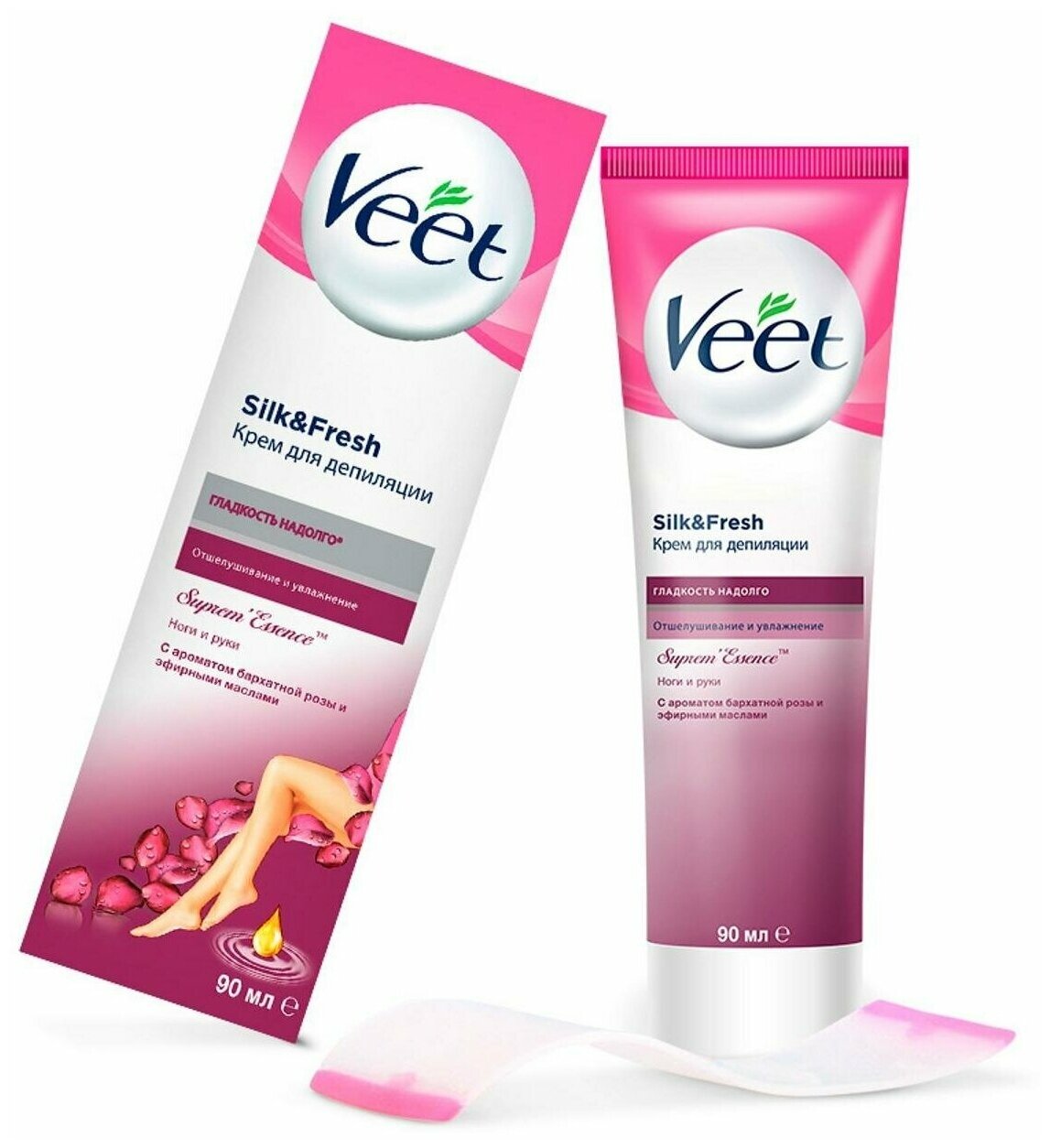 Veet Крем для депиляции Suprem'Essence с ароматом бархатной розы и эфирными маслами 90 мл