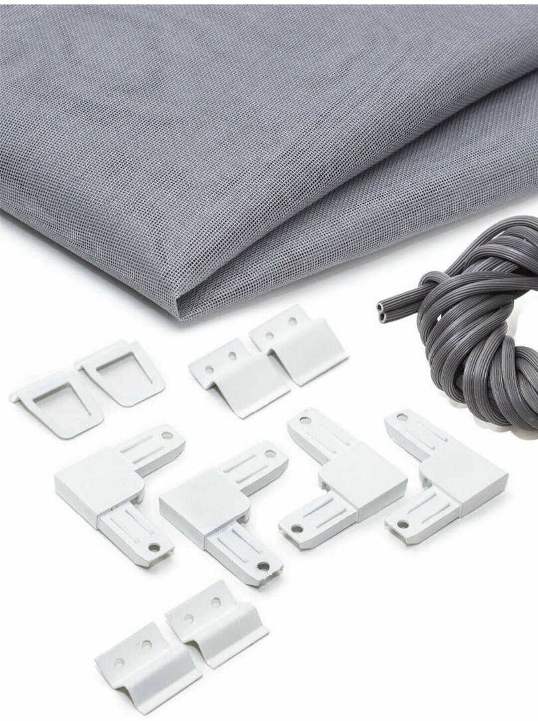 фото Набор для ремонта москитной сетки белый. Москитная сетка и Металлические крепления