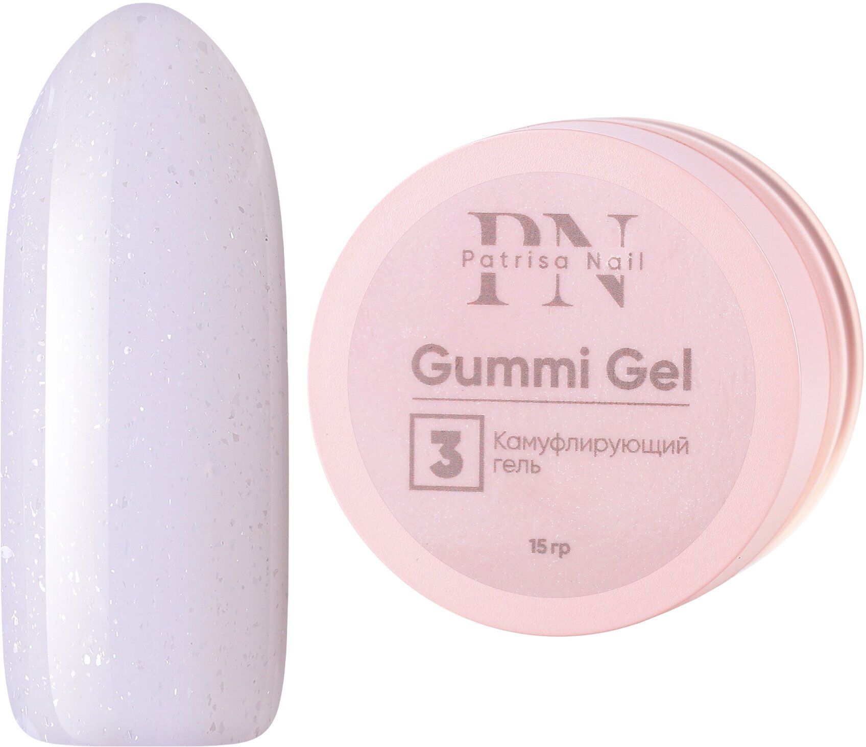 Камуфлирующий гель Patrisa nail, Gummi Gel №3 высокой вязкости, 15 г