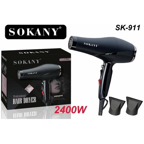 Фен для быстрой сушки волосПрофессиональный Hair DryerсДля любого типа волосSOKANY K-911 Черный 176000₽