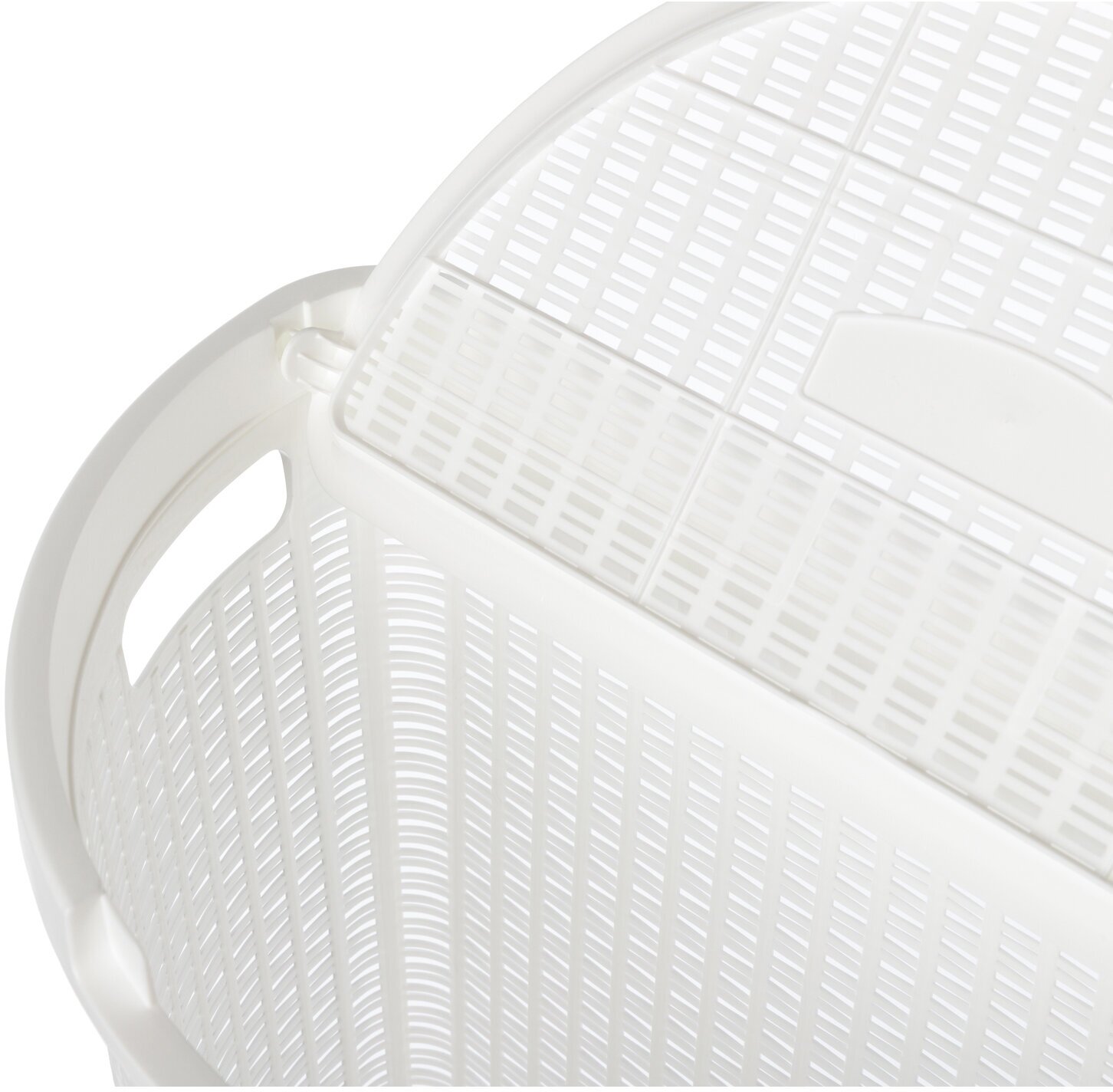 Корзина для белья Бытпласт Eco Style полусфера полипропилен белый 460×265×610мм - фотография № 11