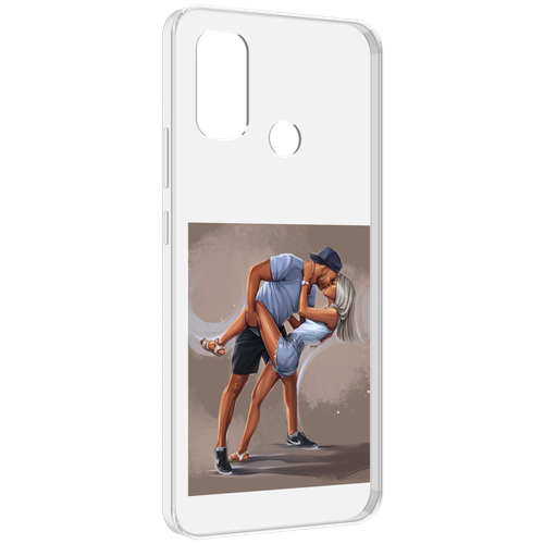 Чехол MyPads девушка с парнем танцуют женский для UleFone Note 10P / Note 10 задняя-панель-накладка-бампер