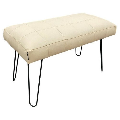 Банкетка Лейд 800*400 натуральная кожа, цвет светло-бежевый