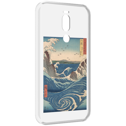 Чехол MyPads картинка волны водоворот для Meizu X8 задняя-панель-накладка-бампер