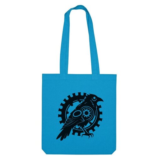 фото Сумка «черный ворон, стимпанк» (фиолетовый) us basic