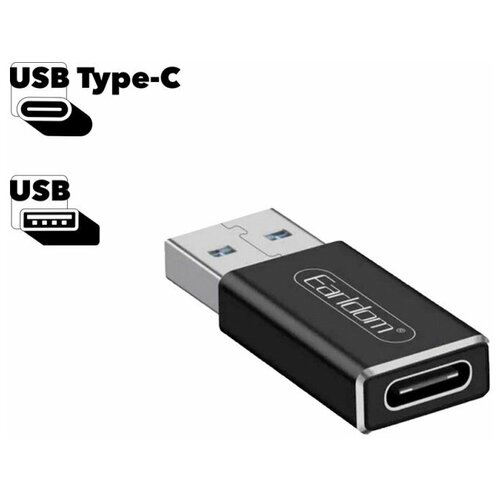 Адаптер Earldom ET-TC07 Type-C – USB (черный) адаптер earldom et w19 type c – hdmi 4k черный