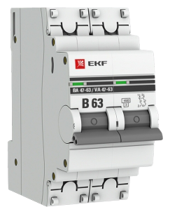 Автоматический выключатель EKF ВА 47-63 (B) 4,5kA 63 А