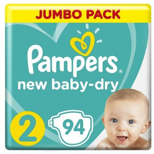 Pampers Подгузники Pampers New Baby-dry Mini (4-8 кг), 94 шт