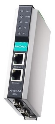 Сервер MOXA NPort IA-5250 2-port RS-232/422/485, dual 10/100BaseT(X)