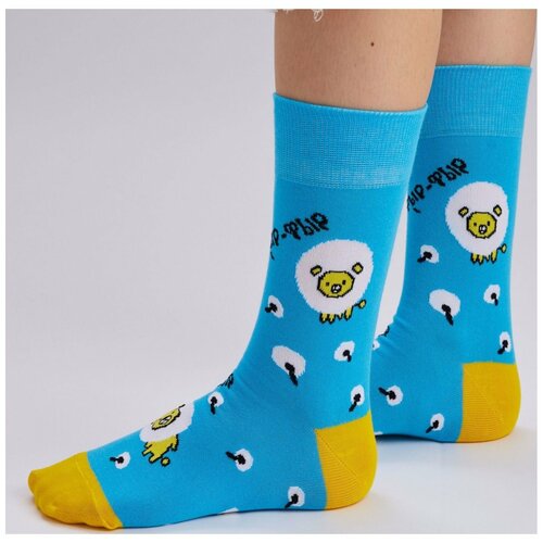 Носки St. Friday, размер 34-37, голубой носки unisex st friday socks все обожают розовых фламинго размер 42 46