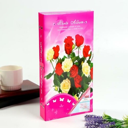 SUI Фотоальбом на 300 фото 10х15 см Цветочный парад 335х18х5 см микс 1008₽