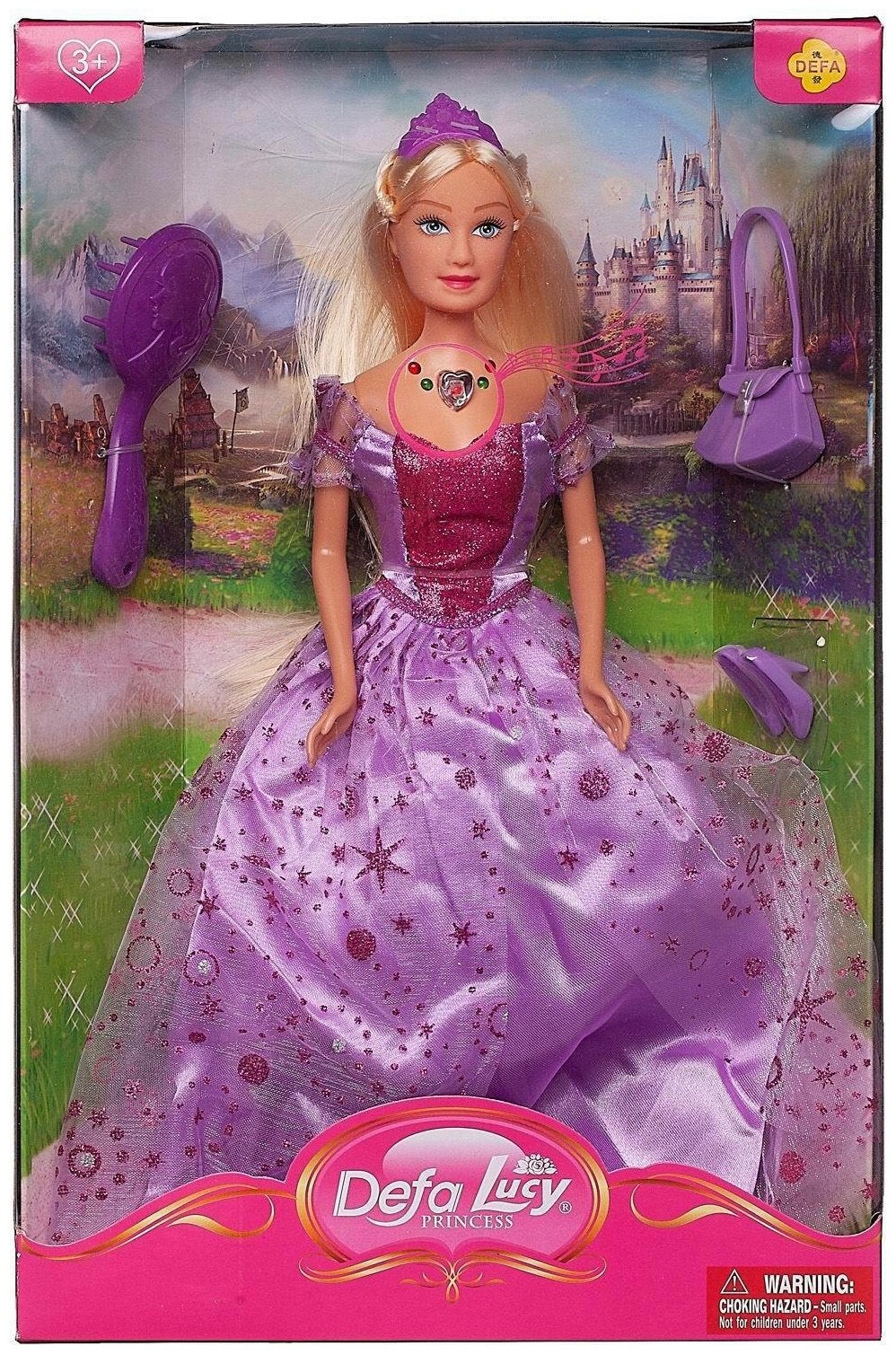 Кукла Defa Lucy Принцесса в роскошном длинном платье, в наборе с игровыми предметами, 3 вида, 29 см 8239d