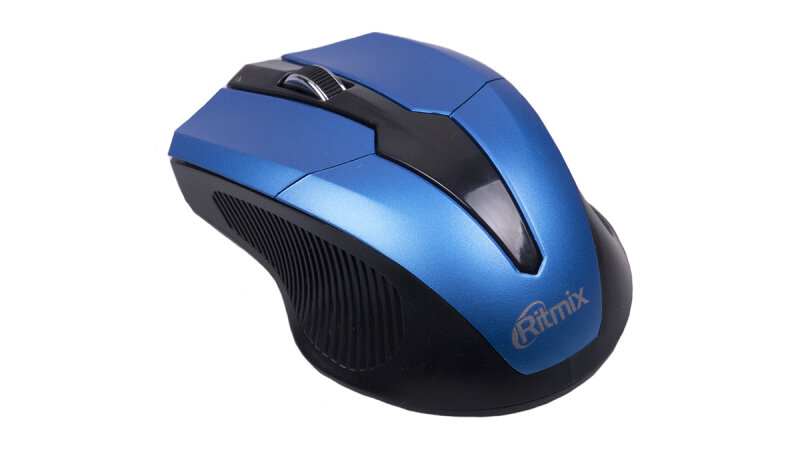 Мышь беспроводная RITMIX RMW-560 Black-Blue (15119387) - фотография № 2