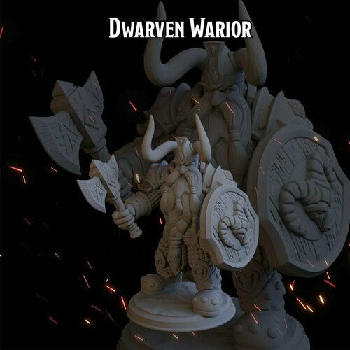 Воин Дварф мужчина 43,3мм фигурки/миниатюры (ДнД, DnD, D&D, Dungeons & Dragons, Pathfinder, Подземелья и Драконы, Wargames) воин дварф мужчина 43 3мм фигурки миниатюры днд dnd d