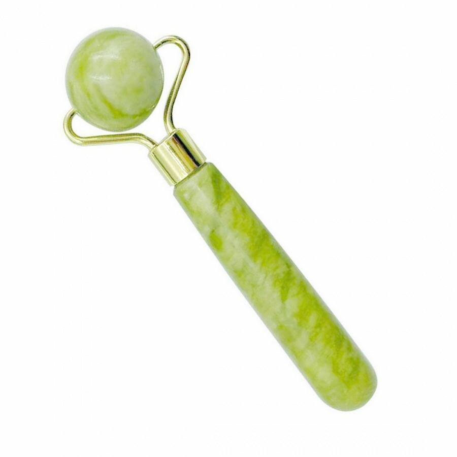 Роликовый массажёр Nail Art нефритовый шар, зелёный