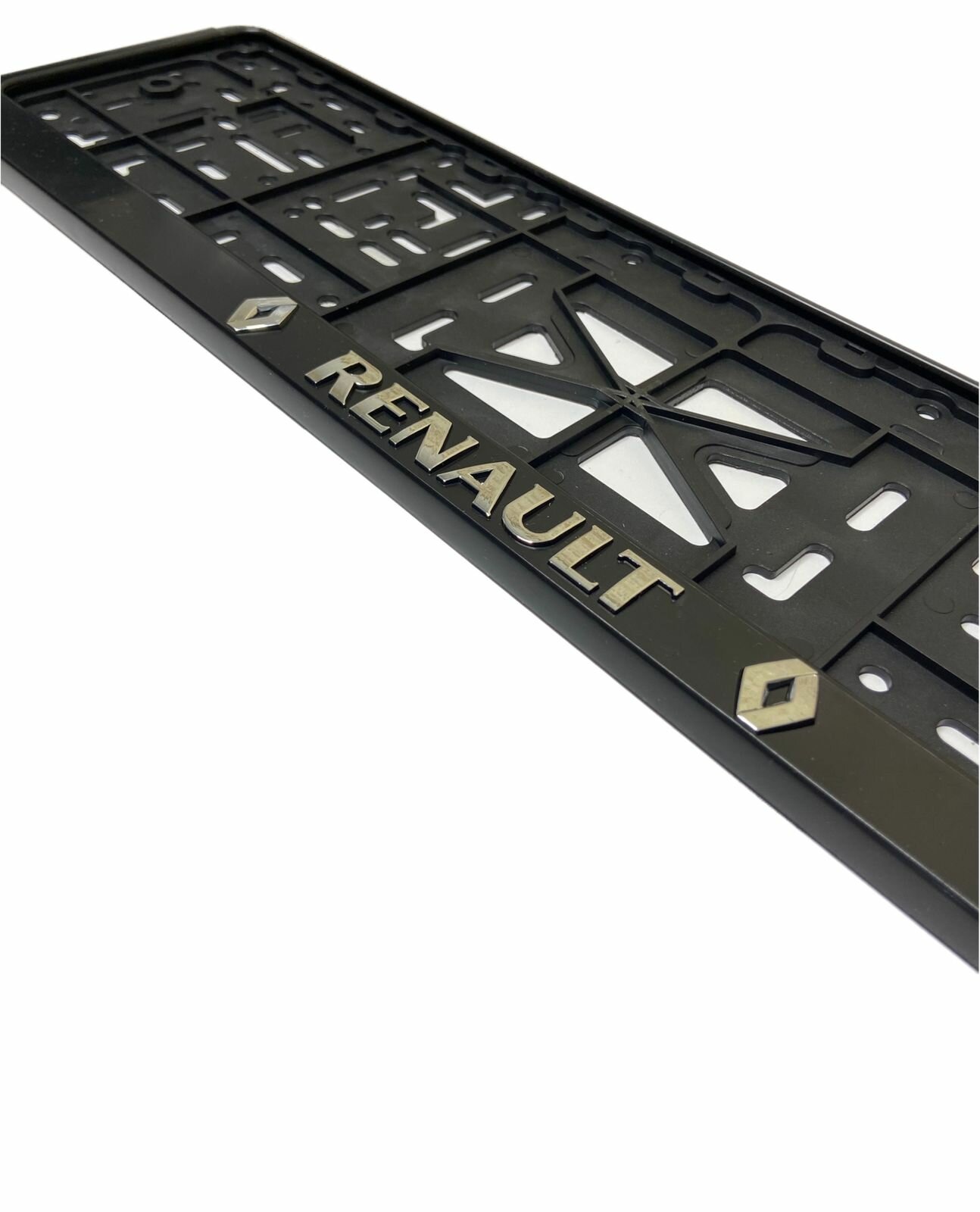 Рамка для номера автомобиля с надписью "RENAULT" пластиковая комплект - 1 шт.