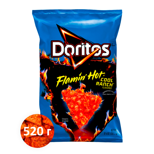 Кукурузные чипсы Doritos Flamin Hot Cool Ranch 1 шт. 520.9 г США