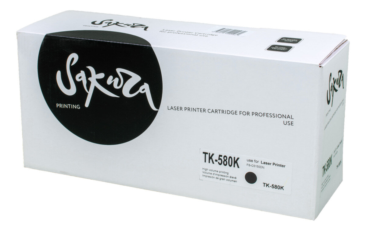 3 шт. Картридж лазерный Sakura TK-580 K черный 3500 стр. для Kyocera (SATK580K)