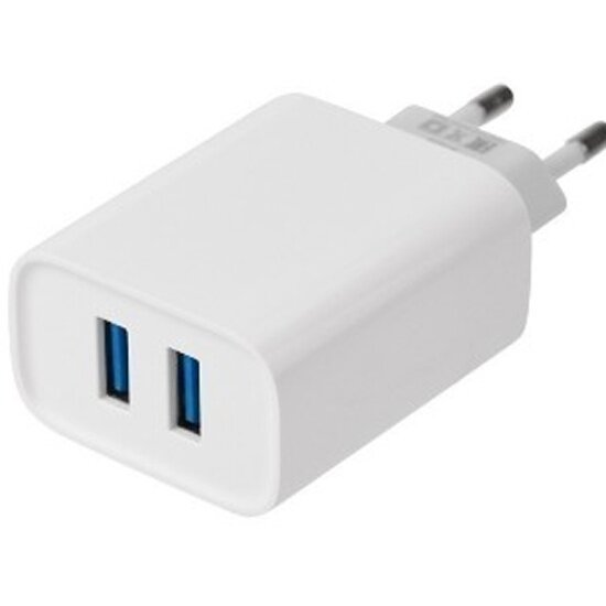 Сетевое зарядное устройство Rexant для iPhone/iPad 2xUSB 2400 mA белое