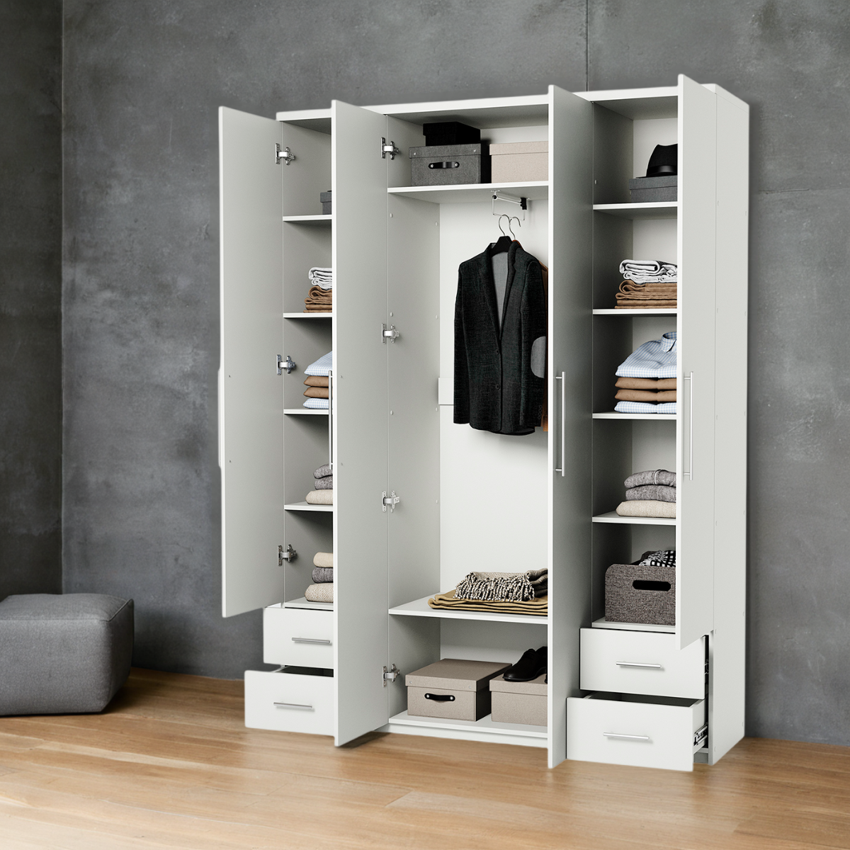 фото Шкаф четырехдверный Шарм-Дизайн Мелодия МКЯ2-43 140х45х220 венге