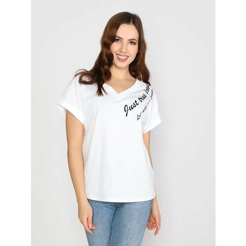 фото Футболка fashion margo, размер 48, белый