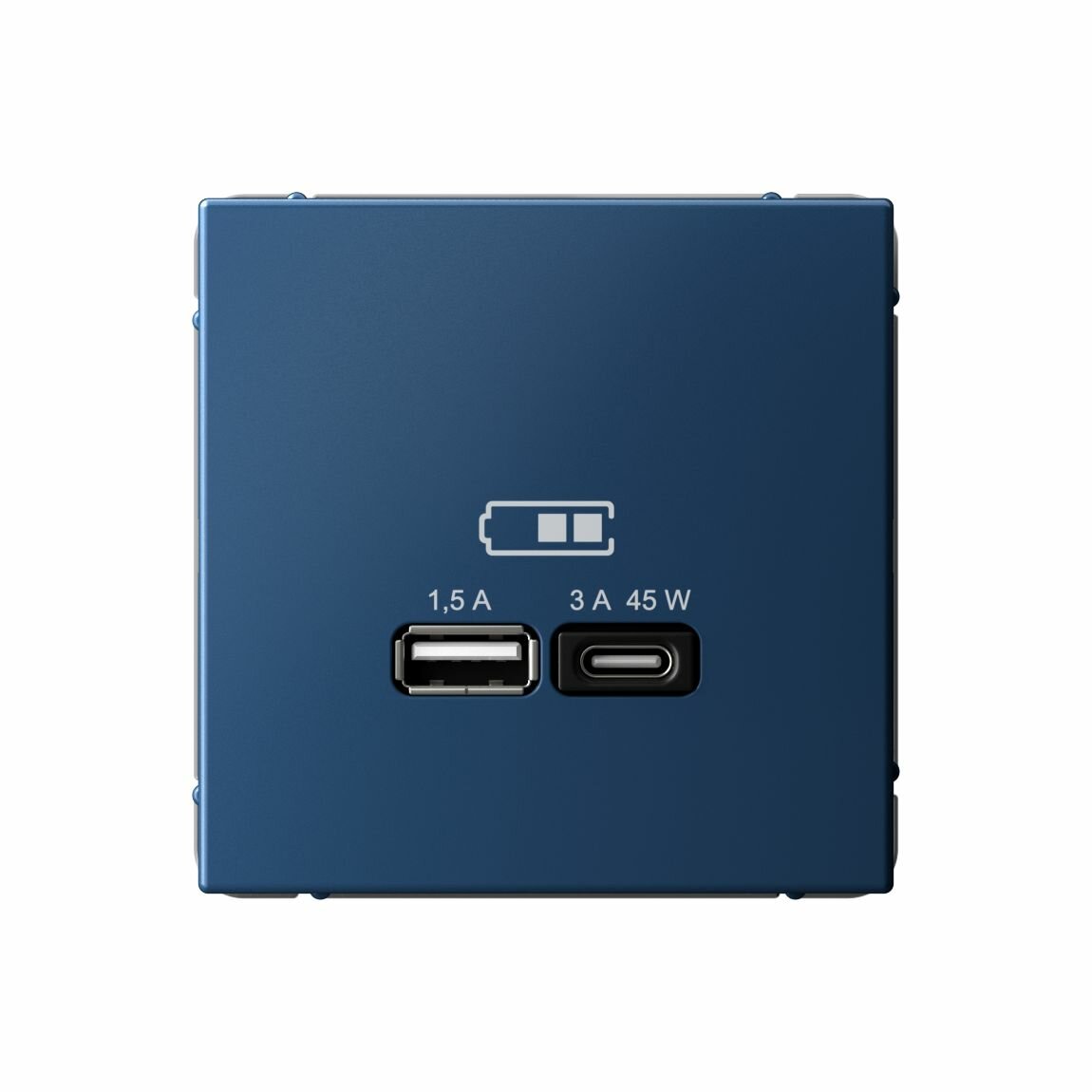Systeme Electric ArtGallery Аквамарин USB Розетка A + тип-C 45Вт высокоскор. заряд. QC, PD, механизм