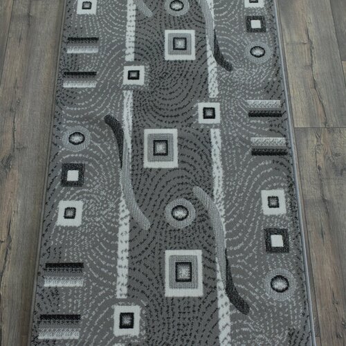 Ковровая дорожка, ковер, Фаворит, Молдавия, 42434, серый, 0.8*2 м