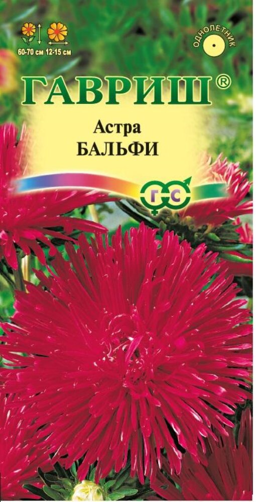 Семена Астра Бальфи игольчатая 03г Одн 70см (Гавриш)