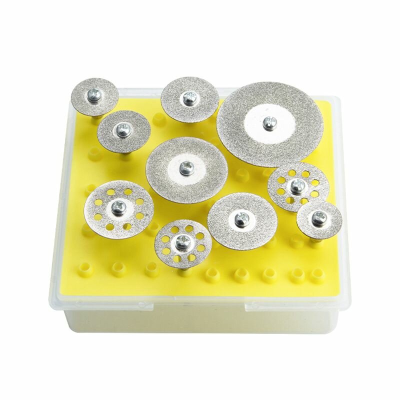 Алмазный диск набор 10 шт от 16 до 40 мм для гравера бормашины гравировального станка
