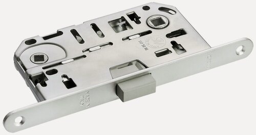 Изображение товара Защелка для двери Morelli магнитная, замок врезной IM-WC SC межкомнатный с ответной планкой, матовый хром