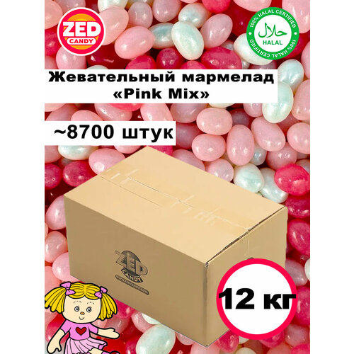 фото Мармелад жевательный "pink mix" от zed candy в коробе 12 кг, (для праздников и торговых автоматов) kids'top